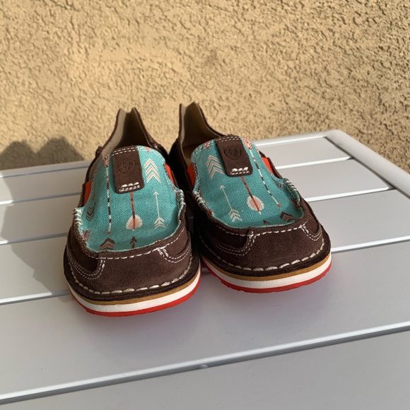 Ariat brown suede and canvas shoes Southwest size 7.5B - Picture 3 of 16